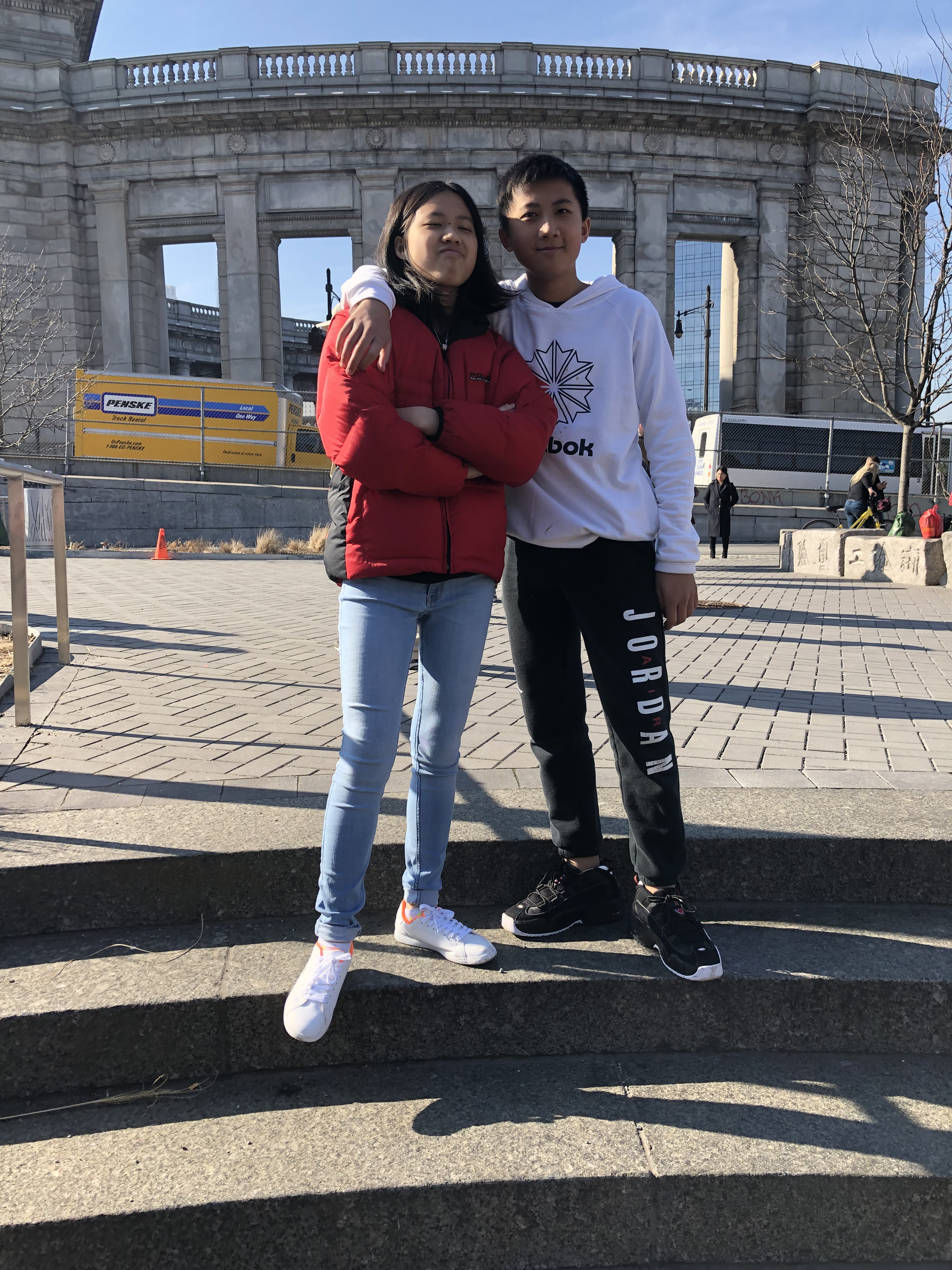 Chris with sister in NY